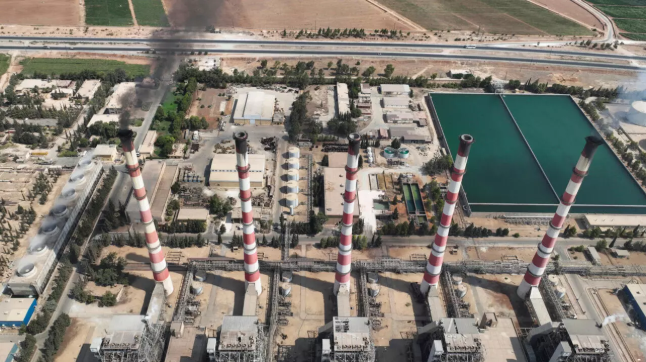 Vista dron central electrica